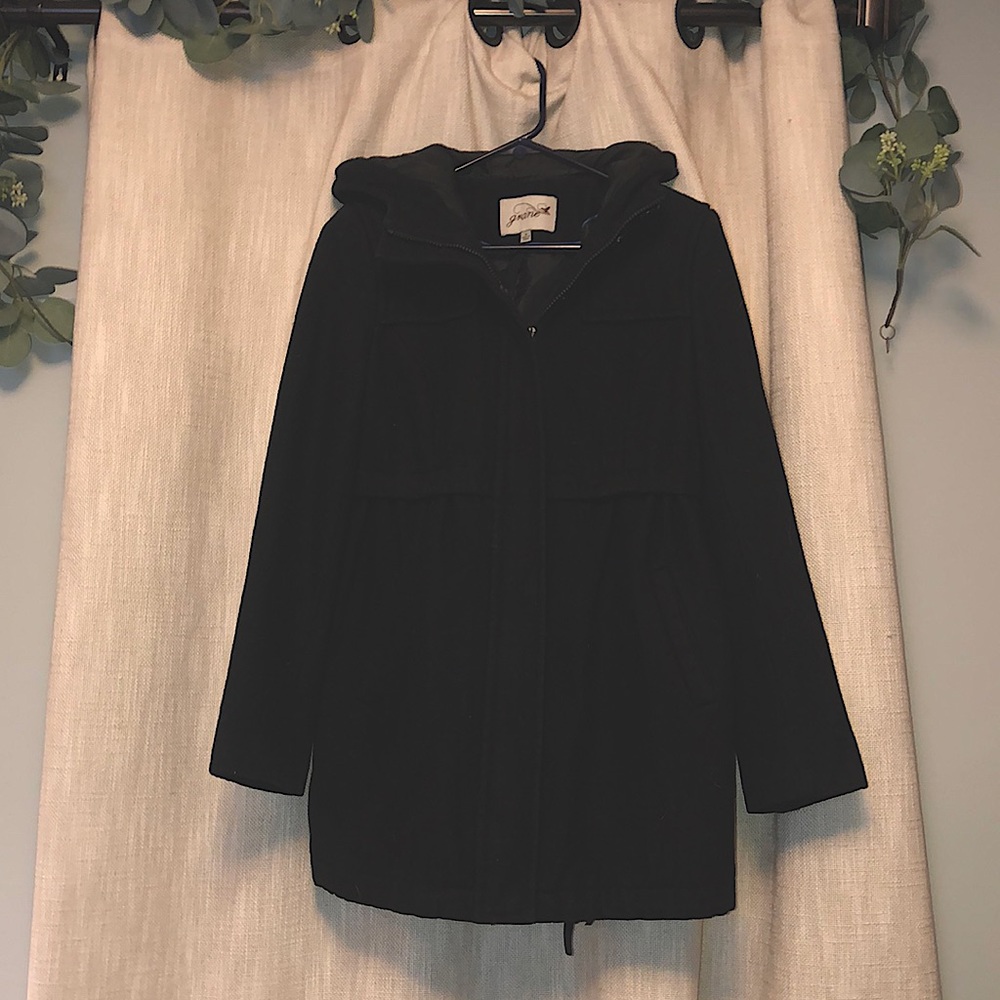 Grane, Black Pea Coat, Medium